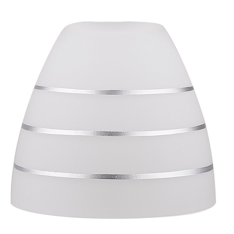 17 Stories 10Cm H x 11Cm W Glass Bowl Lamp Shade ( Uno ) in White